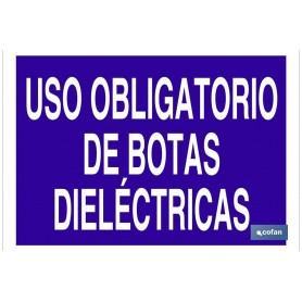 ▷ Cartel Uso obligatorio de botas dieléctricas | Ferreidea