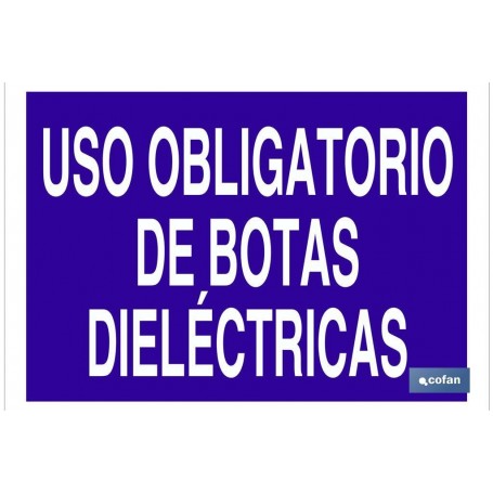 ▷ Cartel Uso obligatorio de botas dieléctricas | Ferreidea