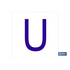 ▷ Cartel U Letra en glasspack | Ferreidea