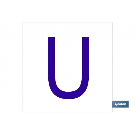 ▷ Cartel U Letra en glasspack | Ferreidea