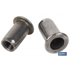 ▷ Tuercas Remachables Inoxidable Cabeza Ancha | Ferreidea