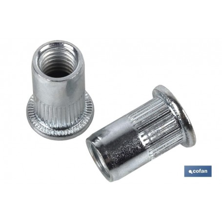 ▷ Tuercas Remachables Acero Cabeza Ancha Ranurada | Ferreidea