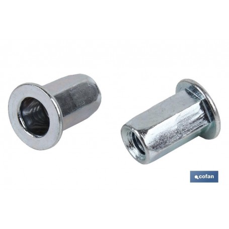 ▷ Tuercas Remachables Acero Cabeza Ancha "Hexagonal" | Ferreidea