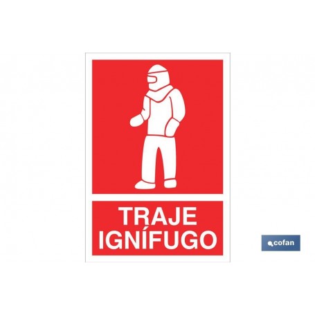 ▷ Cartel Traje ignifugo | Ferreidea