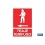 ▷ Cartel Traje ignifugo con Texto rojo | Ferreidea