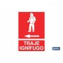 ▷ Cartel Traje ignifugo con Texto rojo | Ferreidea