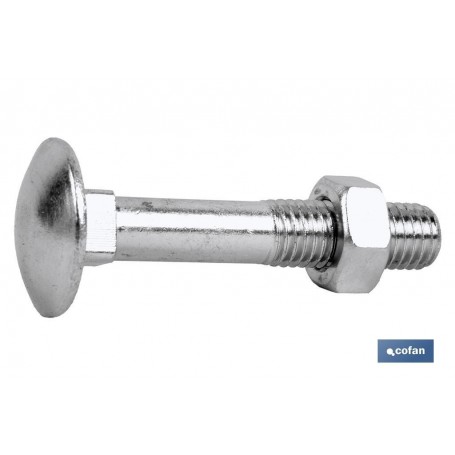 ▷ Tornillo Carrocero + tuerca de acero Zincado | Ferreidea