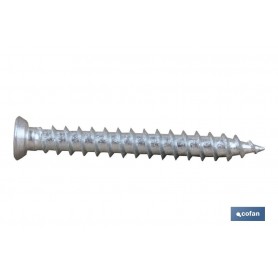 ▷ Tornillo Cabeza Plana Torx Anclaje Especial Hormigón. ZINCADO BLANCO SIN CROMO 6 | Ferreidea