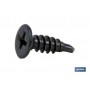 ▷ Tornillo Autotaladrante Cabeza Extraplana Phillips Negro | Ferreidea