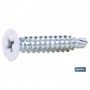 ▷ Tornillo autotaladrante cabeza extraplana Phillips Blanco | Ferreidea