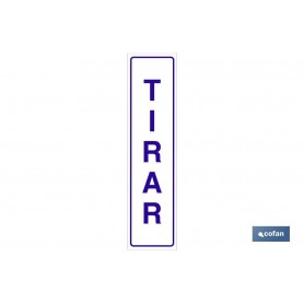 ▷ Cartel Tirar vertical adhesivo | Ferreidea