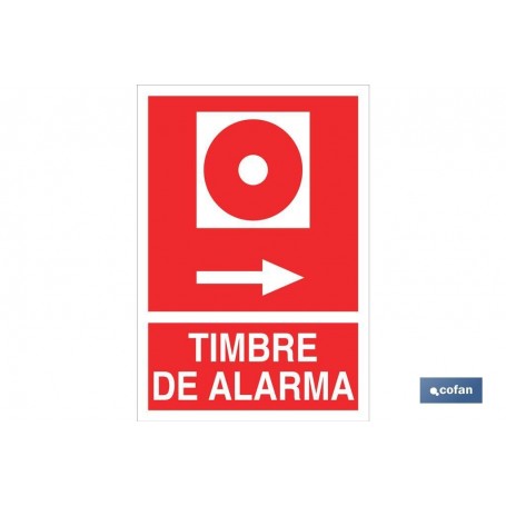 ▷ Cartel Timbre de alarma Derecha | Ferreidea