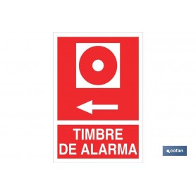 ▷ Cartel Timbre de alarma Izquierda | Ferreidea