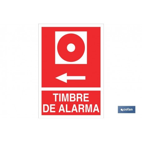 ▷ Cartel Timbre de alarma Izquierda | Ferreidea