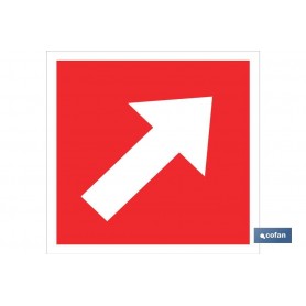 ▷ Cartel Dirección obligatoria Oblicua Color Rojo | Ferreidea
