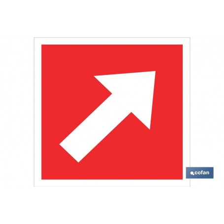 ▷ Cartel Dirección obligatoria Oblicua Color Rojo | Ferreidea