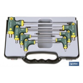 ▷ Set 7 pcs mango en "T" punta Torx | Ferreidea