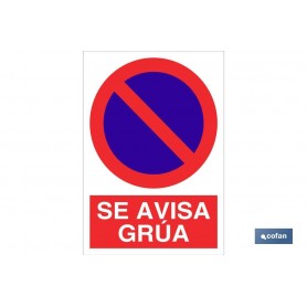 ▷ Cartel Se avisa grúa | Ferreidea