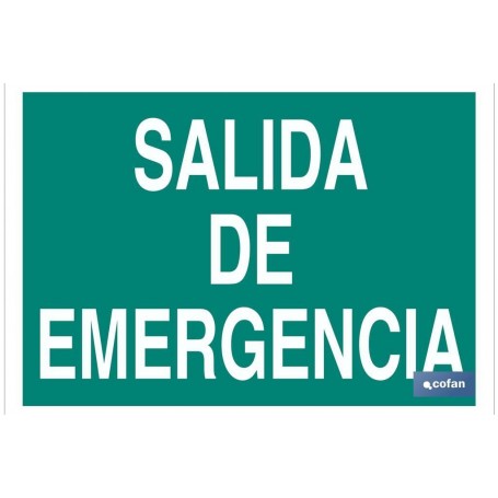 ▷ Cartel Salida de Emergencia luminiscente Verde | Ferreidea