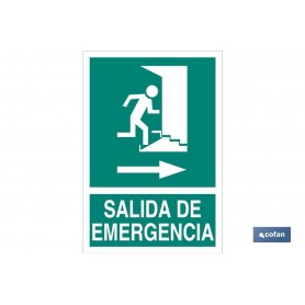 ▷ Señal salida de emergencia puerta derecha luminiscente | Ferreidea