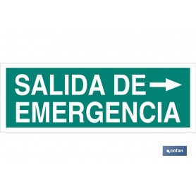 ▷ Cartel Salida de Emergencia izquierda luminiscente | Ferreidea