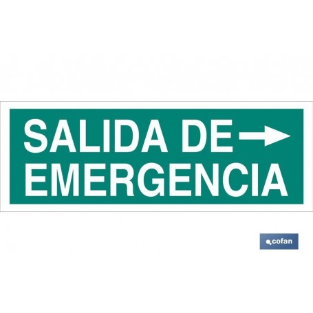 ▷ Cartel Salida de Emergencia izquierda luminiscente | Ferreidea