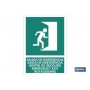 ▷ Cartel escalera de emergencia derecha luminiscente | Ferreidea