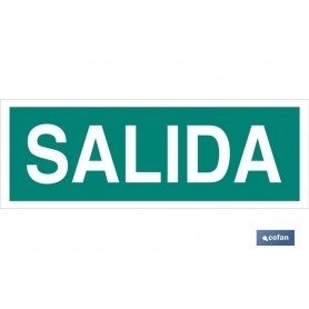 ▷ Cartel Señal "Salida" 400x100mm | Ferreidea