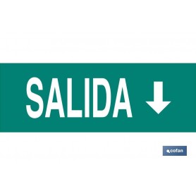 ▷ Cartel Señal "Salida" abajo | Ferreidea