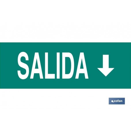 ▷ Cartel Señal "Salida" abajo | Ferreidea