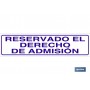 ▷ Cartel Reservado el derecho de admisión | Ferreidea