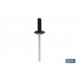 ▷ Remaches Aluminio Flor Cabeza Ancha Negro | Ferreidea