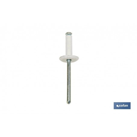 ▷ Remaches Aluminio Flor Cabeza Ancha Blanco | Ferreidea