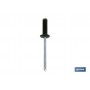 ▷ Remaches Aluminio Flor Cabeza Alomada Negro | Ferreidea