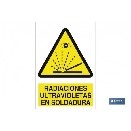 ▷ Señal Radiaciones ultravioletas en soldadura | Ferreidea