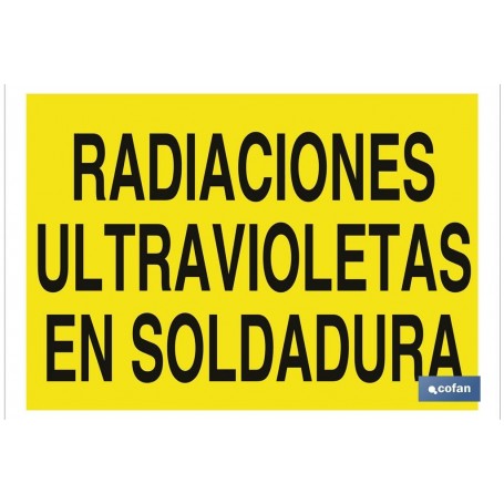 ▷ Cartel Radiaciones ultravioletas en soldadura | Ferreidea