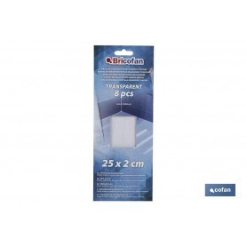 ▷ TIRAS ANTIDESLIZANTES TRANSPARENTES BAÑO 8 UDS 25x2cm | Ferreidea