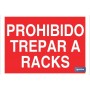 ▷ Cartel Prohibido trepar a racks Rojo | Ferreidea