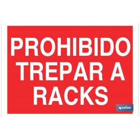 ▷ Cartel Prohibido trepar a racks Rojo | Ferreidea