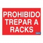 ▷ Cartel Prohibido trepar a racks Rojo | Ferreidea