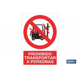 ▷ Señal Prohibido transportar a personas | Ferreidea
