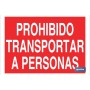 ▷ Cartel Prohibido transportar a personas | Ferreidea