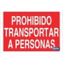 ▷ Cartel Prohibido transportar a personas | Ferreidea