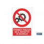 ▷ Cartel Prohibido trabajar sin el dispositivo de seguridad | Ferreidea