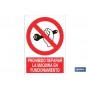 ▷ Cartel Prohibido reparar la máquina en funcionamiento | Ferreidea