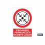 ▷ Cartel Prohibido permanecer en este lugar | Ferreidea
