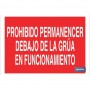 ▷ Cartel Prohibido permanecer debajo de la grúa en funcionamiento | Ferreidea