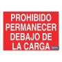 ▷ Cartel Prohibido permanecer debajo de la carga Color Rojo | Ferreidea