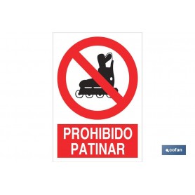 ▷ Cartel Prohibido patinar | Ferreidea