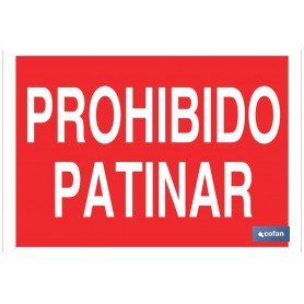 ▷ Cartel Prohibido patinar Color Rojo | Ferreidea